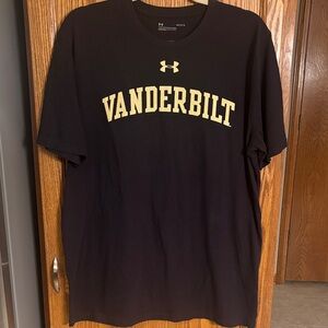 Under Armour Black T-Shirt with Gold Vanderbilt Logo